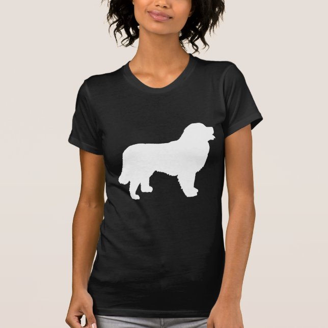 Bernese Mountain Dog (white silhouette) T-Shirt (Front)