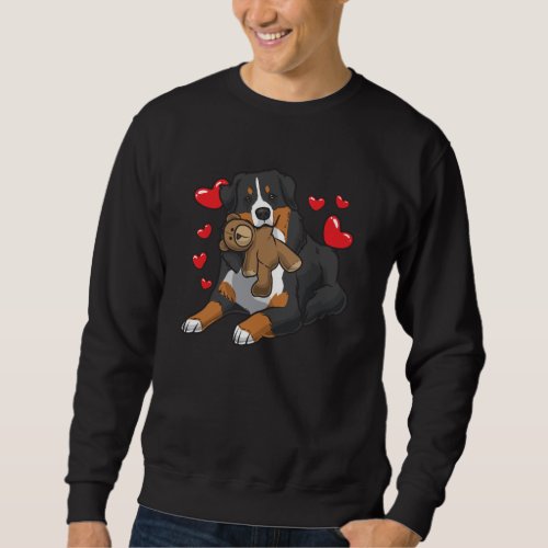 Bernese Mountain Dog with hearts Sweatshirt
