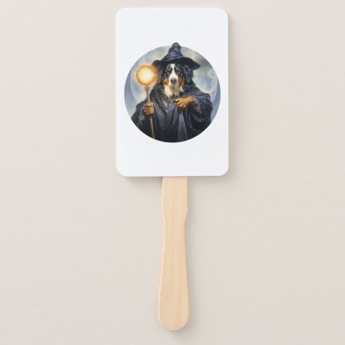 Bernese Mountain Dog Wizard Hand Fan