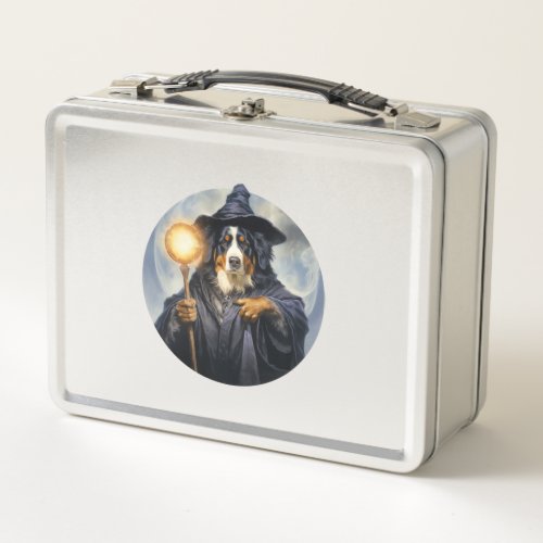 Bernese Mountain Dog Wizard Metal Lunch Box