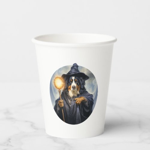 Bernese Mountain Dog Wizard Paper Cups