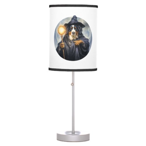 Bernese Mountain Dog Wizard Table Lamp