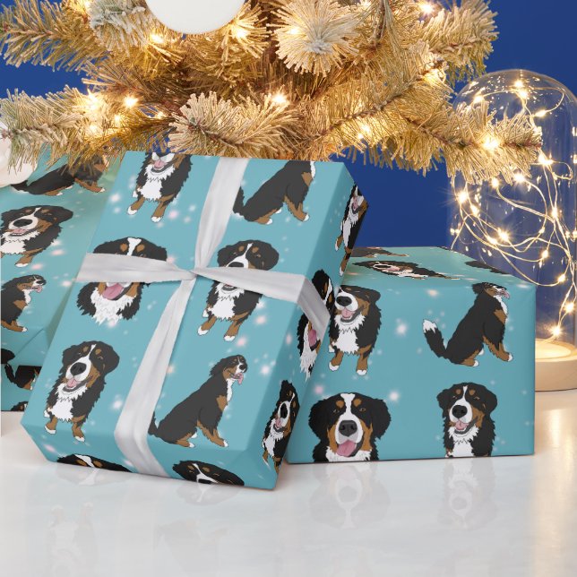 Bernese Mountain Dog Wrapping Paper (Holidays)
