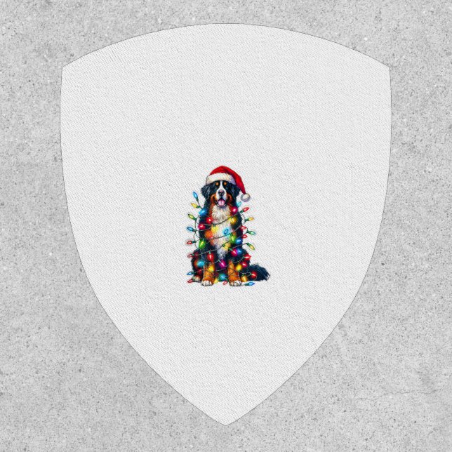 Bernese Mountain Dog x Christmas Lights  Patch (Front)