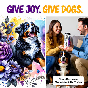 Bernese Mountain Dog's Floral Frolic Thermal Tumbler