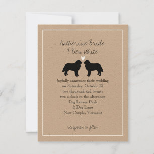 Bernese Mountain Dogs Wedding Invitation