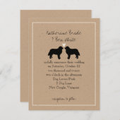Bernese Mountain Dogs Wedding Invitation (Front/Back)