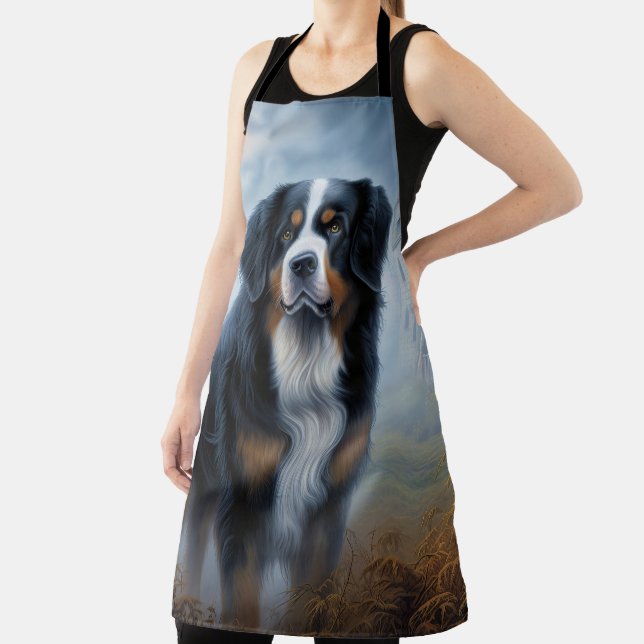 Bernese Mountain Halloween Scary Apron (Insitu)
