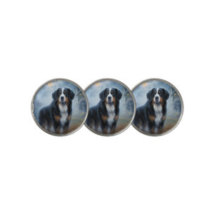 Bernese Mountain Halloween Scary Golf Ball Marker