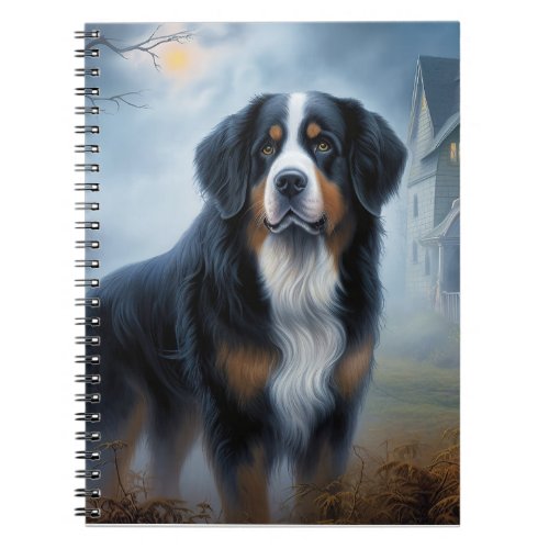 Bernese Mountain Halloween Scary Notebook