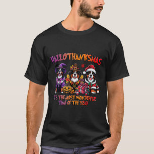 Bernese Mountain Halloween Thanksgiving Christmas T-Shirt