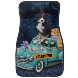 Bernese Mountain Halloween Truck Scary Night Car Floor Mat