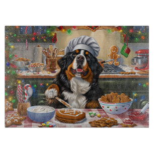 Bernese Mountain Holiday Baking: Festive Christmas Cutting Board