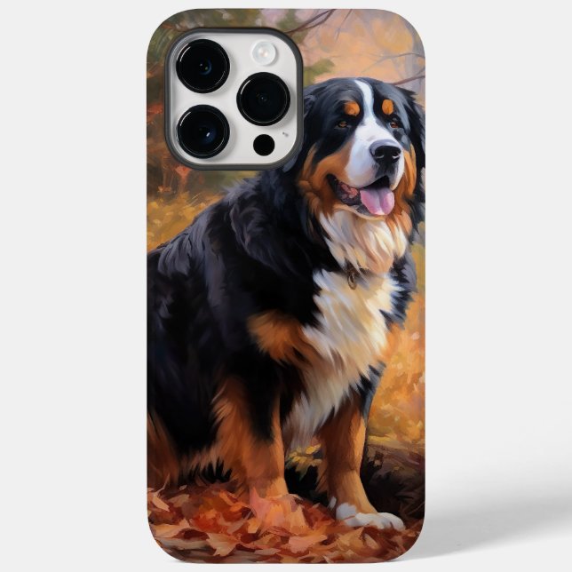 Bernese Mountain in Autumn Leaves Fall Inspire  Case-Mate iPhone Case (Back)