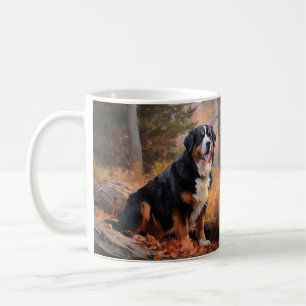 Bernese Mountain in Autumn Leaves Fall Inspire Coffee Mug
