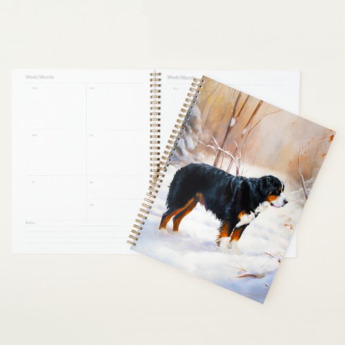 Bernese Mountain Let It Snow Christmas  Planner