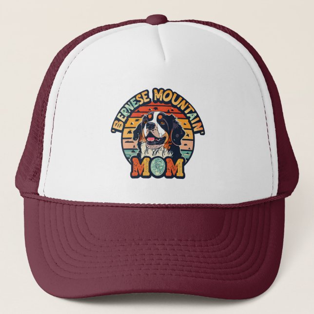 Bernese Mountain Mom: Where Love and Style Collide Trucker Hat (Front)