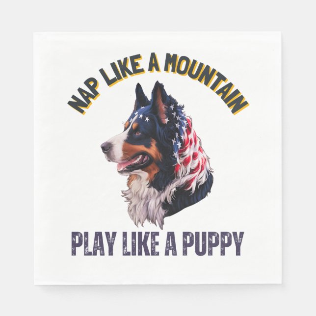 Bernese Mountain Napkins (Front)