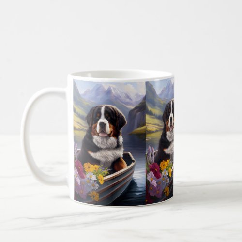 Bernese Mountain on a Paddle A Scenic Adventure Coffee Mug