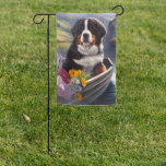 Bernese Mountain On A Paddle: A Scenic Adventure Garden Flag at Zazzle
