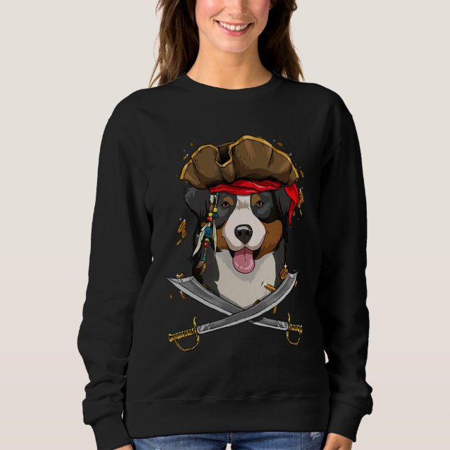 Bernese Mountain Pirate Kids Dog Pirate Pumpkin Sweatshirt (Front)