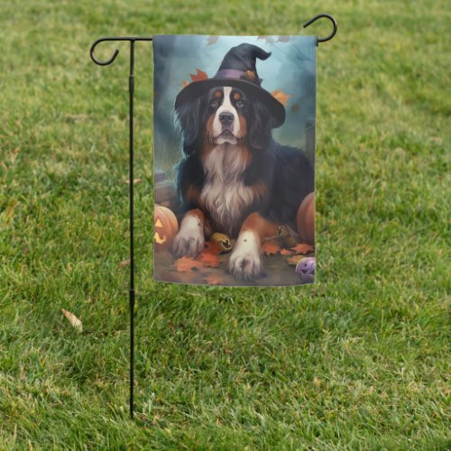 Bernese Mountain Pumpkins Halloween Scary Garden Flag