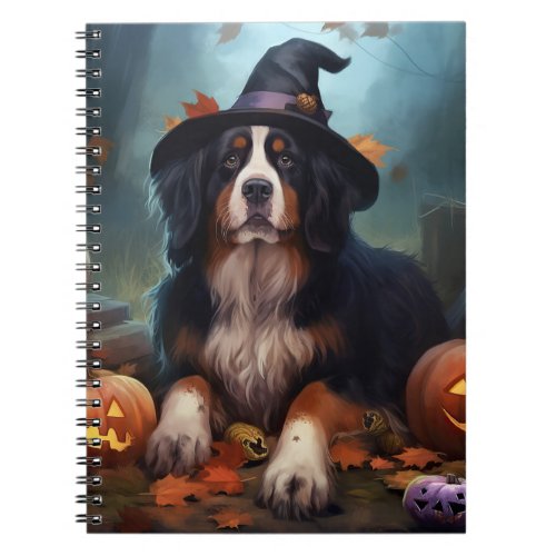 Bernese Mountain Pumpkins Halloween Scary Notebook