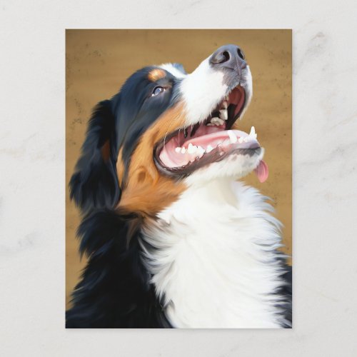 Bernese Mountain Puppy Dog Blank Postcard