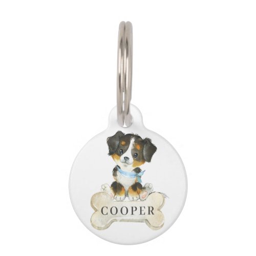 Bernese Mountain Puppy Dog Pet ID Tag