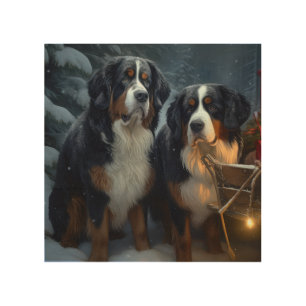 Bernese Mountain Snowy Sleigh Christmas Decor