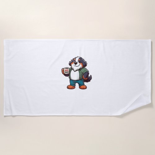 Bernese Mountain Uncle Dog Funny Family  Beach Towel