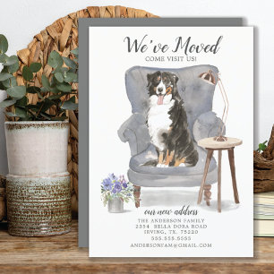 Bernese Mountain We've Moved Moving Announcement