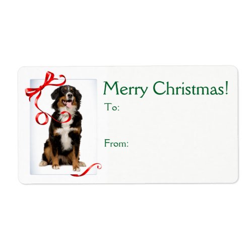 Bernese Mt Dog Christmas Gift Tags
