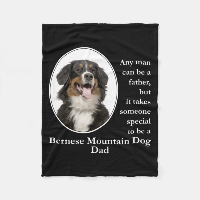 Bernese Mt. Dog Dad Fleece Blanket (Front)