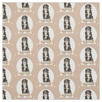 Bernese Mt. Dog Fabric by ForLoveofDogs at Zazzle
