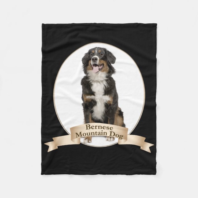 Bernese Mt. Dog Fleece Blanket (Front)