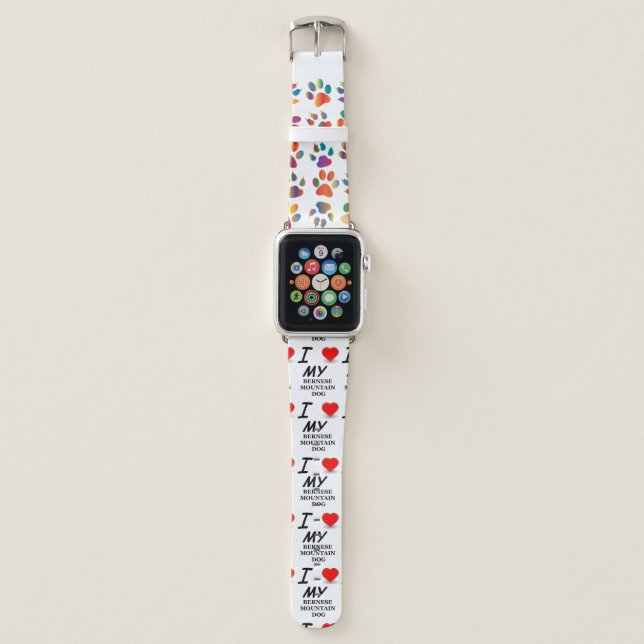 bernese mt dog love apple watch band (Front)