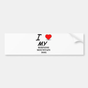 bernese mt dog love bumper sticker