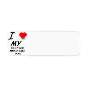 bernese mt dog love label