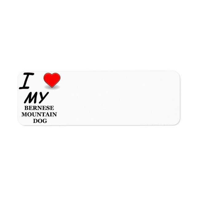 bernese mt dog love label (Front)