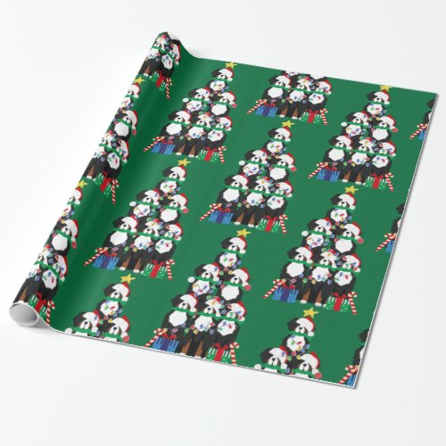 Bernese Mt Dog Puppy Christmas Tree Wrapping Paper