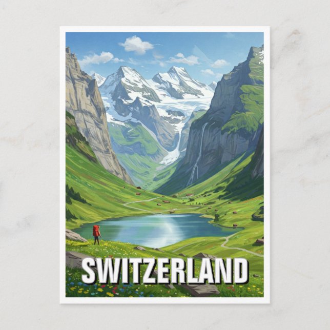 Bernese Oberland Switzerland Travel Postcard (Front)