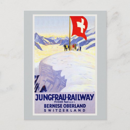 Bernese Oberland Switzerland Vintage Travel Postcard