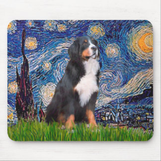 Bernese - Starry Night Mouse Pad