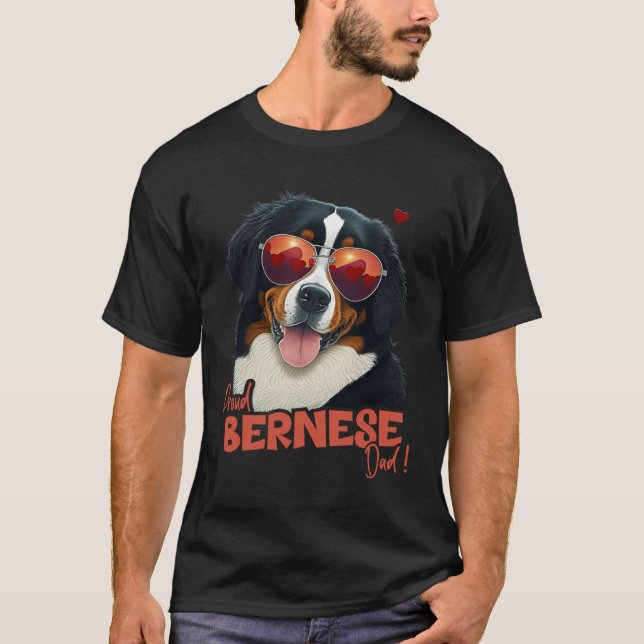 Bernesemountaindog With Heart Decoration Proud Ber T-Shirt (Front)