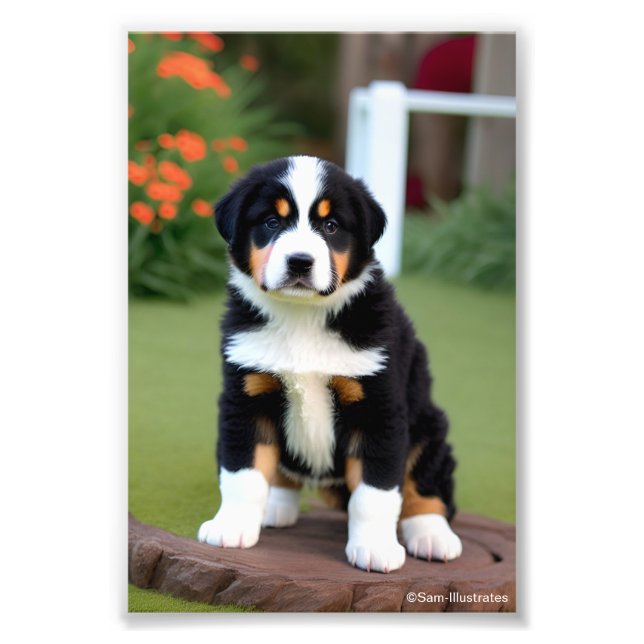 Bernice Mountain Puppy Satin Photo Enlargement  (Front)