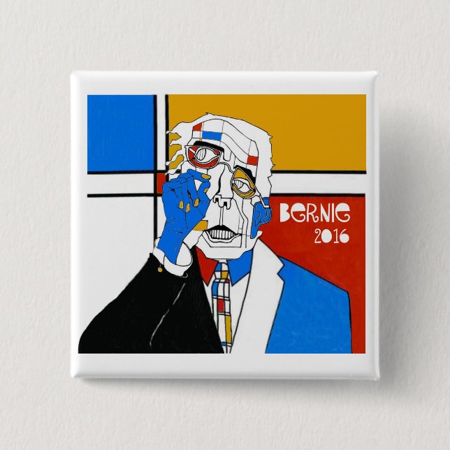Bernie '16 pinback button (Front)