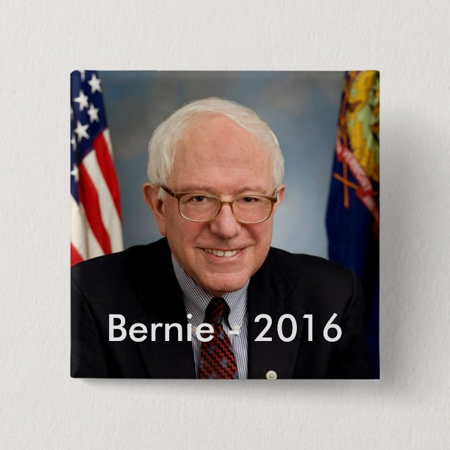 Bernie 2016 pinback button (Front)