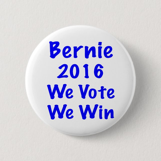 Bernie 2016 pinback button (Front)