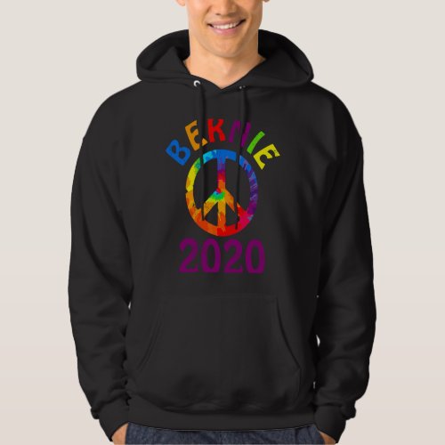 Bernie 2020 election peace vintage hippie retro Sa Hoodie